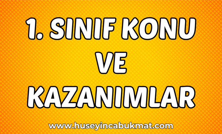 1. Sınıf Konu ve Kazanımlar