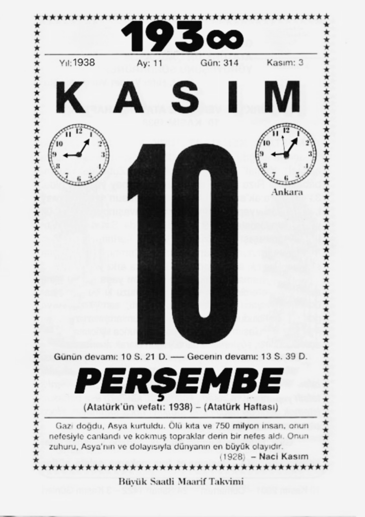 10 Kasım Takvim Yaprağı