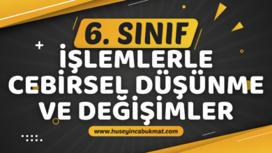 6. Sınıf 2.Tema: İşlemlerle Cebirsel Düşünme ve Değişimler Konu Anlatımı