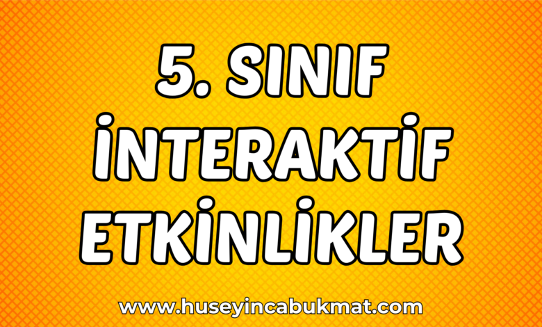 5. Sınıf İnteraktif Etkinlikler