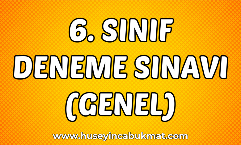6. Sınıf Deneme Sınavı (Genel)