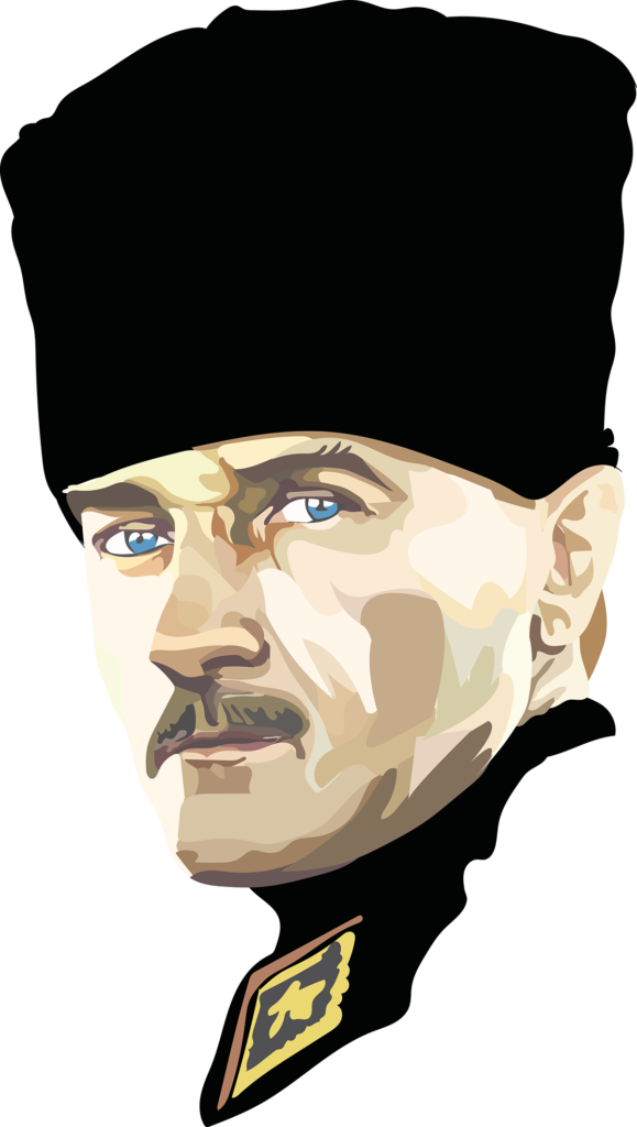10 Kasım Atatürk Silüeti Renkli