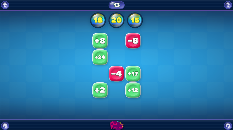 Math Playground Sum Stacks Oyunu - Tam Sayılarda Toplama