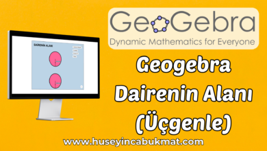 Geogebra Dairenin Alanı (Üçgenle)