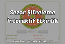 Sezar Şifreleme İnteraktif Etkinlik