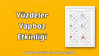 Yüzdeler Yapboz Etkinliği